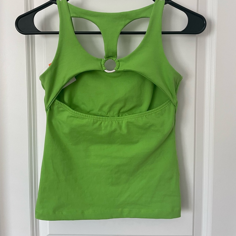 GREEN WORKOUT TANK (built in bra)